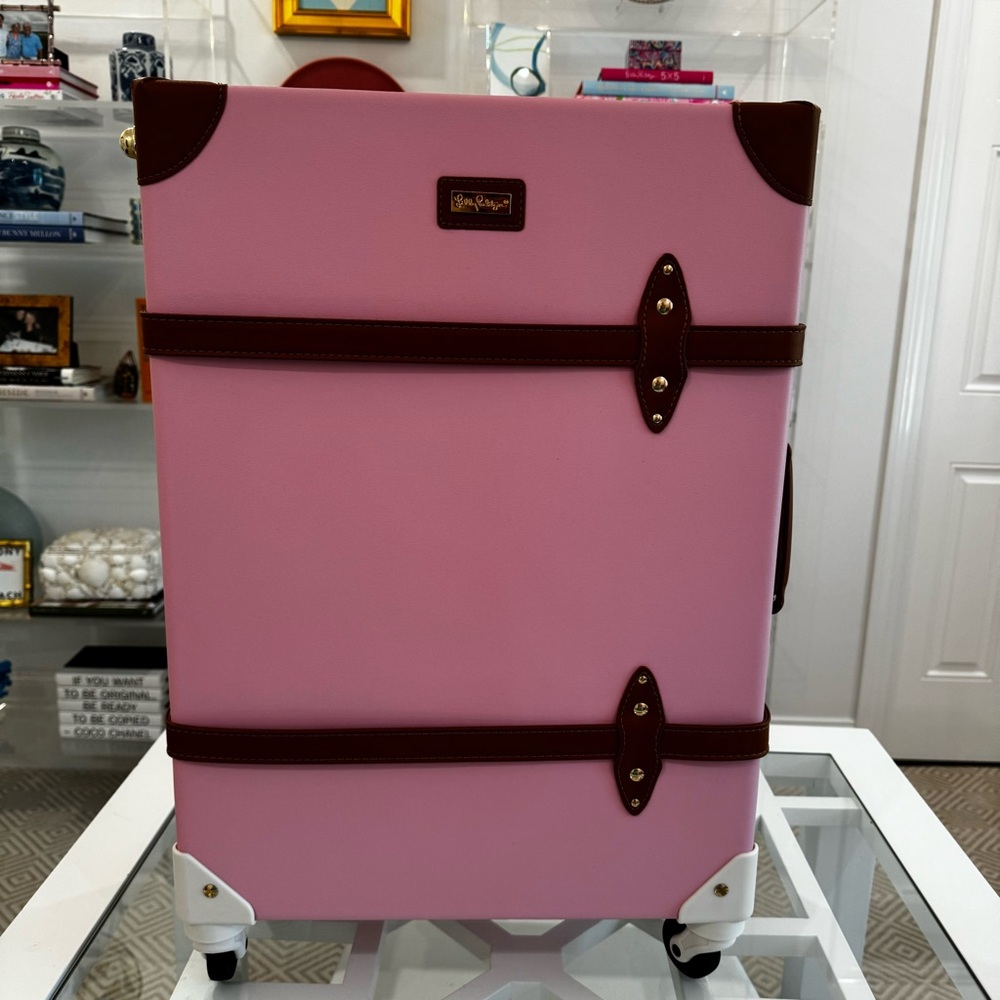 Lilly Pulitzer Pink Heritage Rolling Trunk Suitcase Limited Edition NWT - Picture 6 of 16